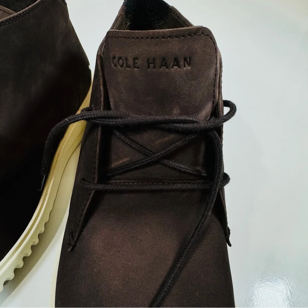 COLE HAAN‎ - MENS GRAND+ CHUKKA BOOTS Dk Chocolate Size 10.5